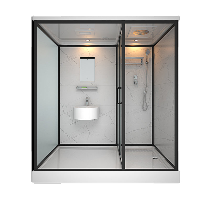 Rectangle Tempered Glass Shower Stall Clear Framed Shower Enclosure