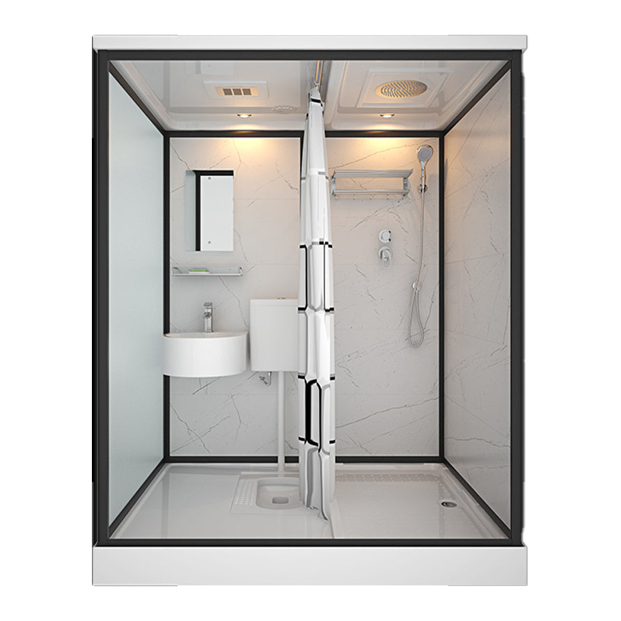 Rectangle Tempered Glass Shower Stall Clear Framed Shower Enclosure