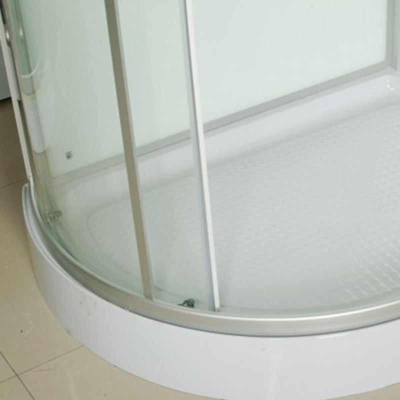 Tempered Glass Left Shower Stall Double Sliding Shower Stall