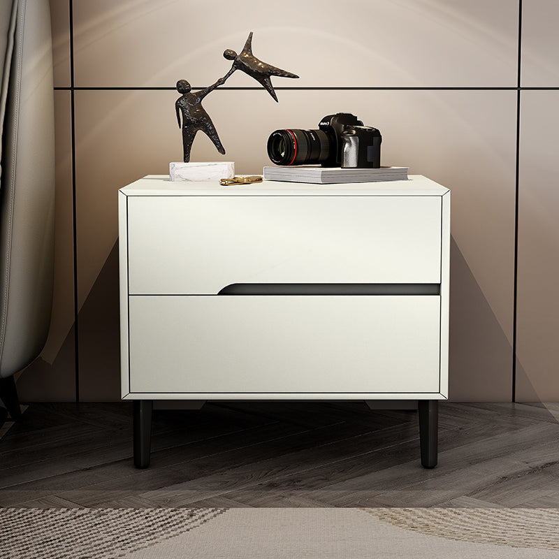 Contemporary Bedside Cabinet Leather Bed Nightstand with Drawers