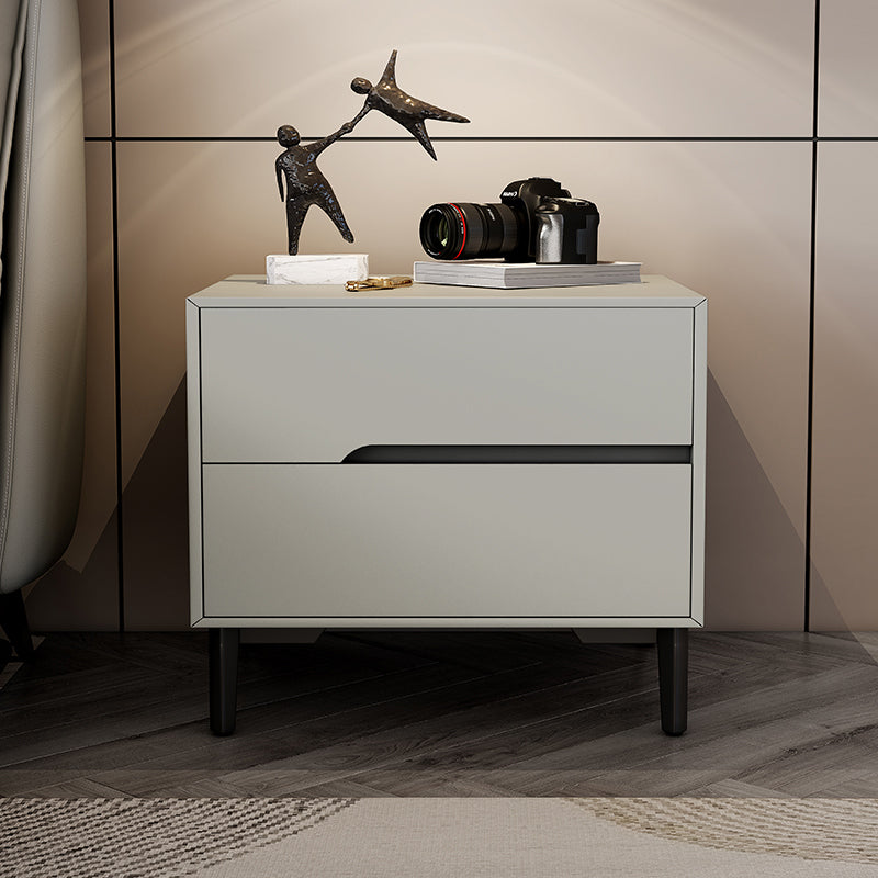 Contemporary Bedside Cabinet Leather Bed Nightstand with Drawers