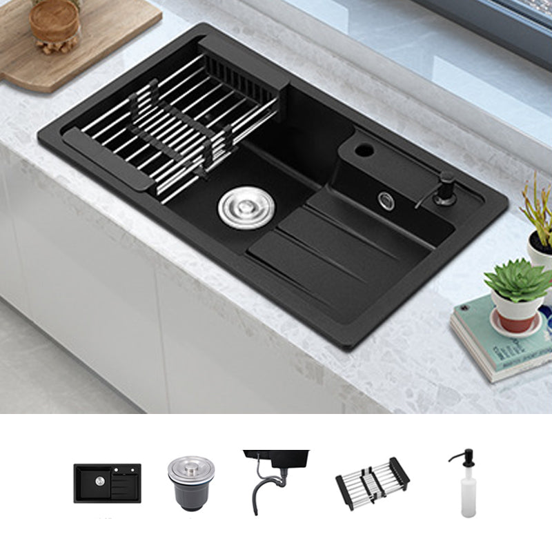 Contemporary Style Kitchen Sink Stainless Steel Kitchen Double Sink with Soap Dispenser