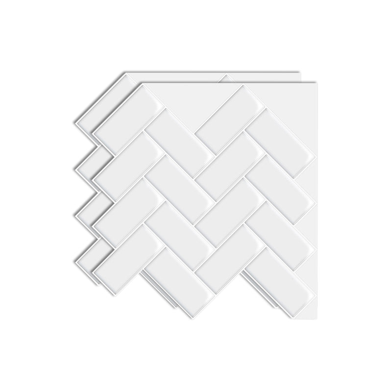 Square Peel & Stick Mosaic Tile Herringbone Peel and Stick Wall Tile