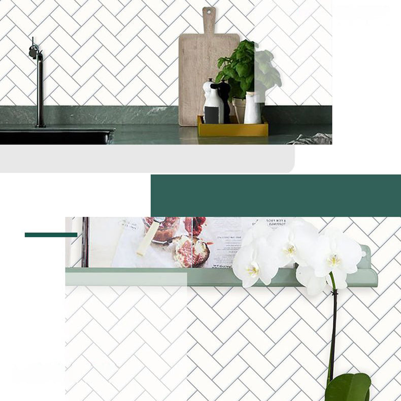 Square Peel & Stick Mosaic Tile Herringbone Peel and Stick Wall Tile