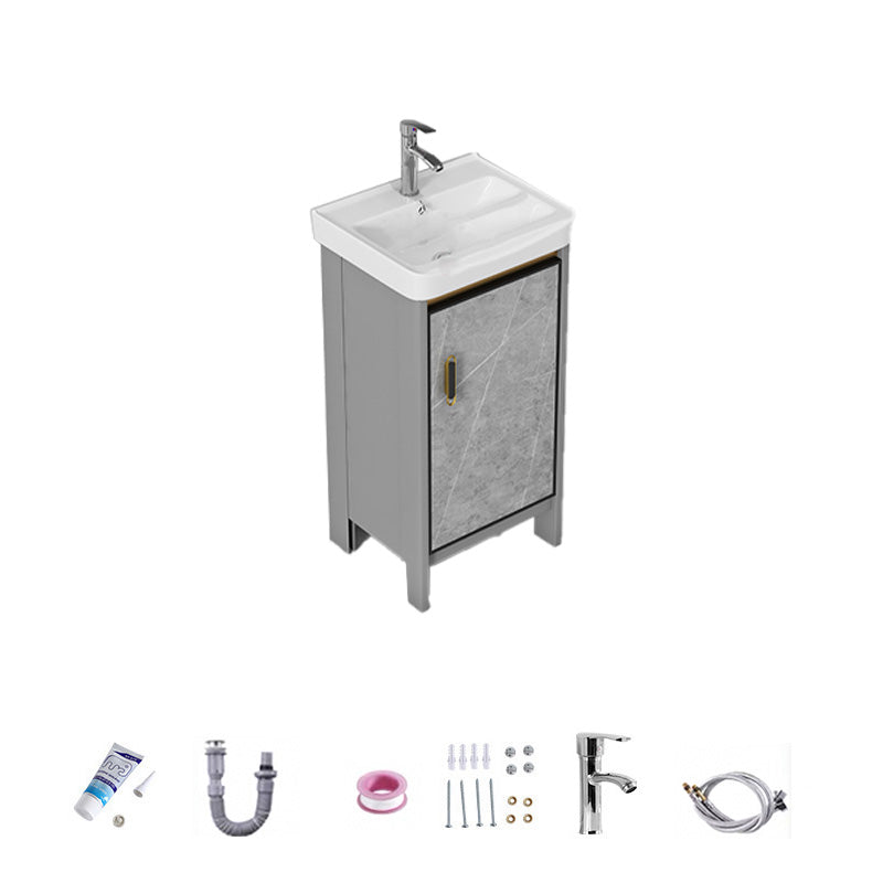 Bathroom Vanity Set Drawer Ceramic Sink Faucet Free Standing Vanity Set with Mirror