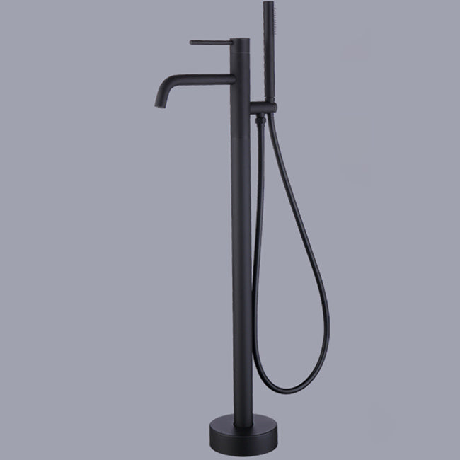 Floor Mounted Metal Freestanding Tub Filler One Handle Freestanding Faucet