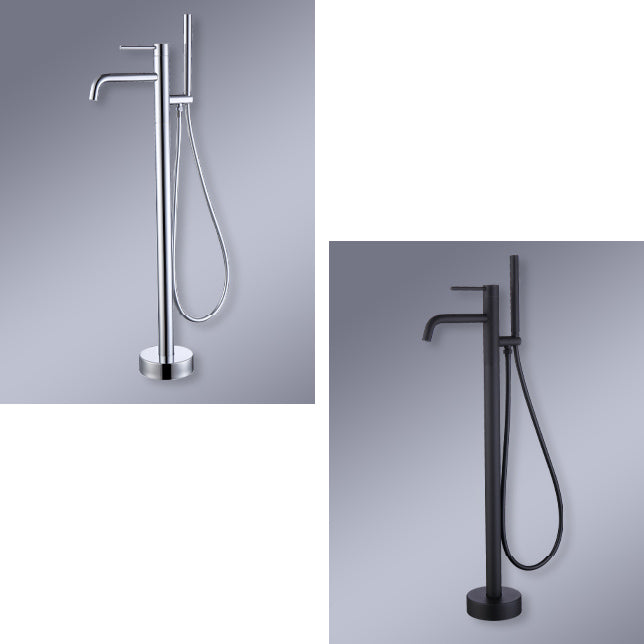 Floor Mounted Metal Freestanding Tub Filler One Handle Freestanding Faucet