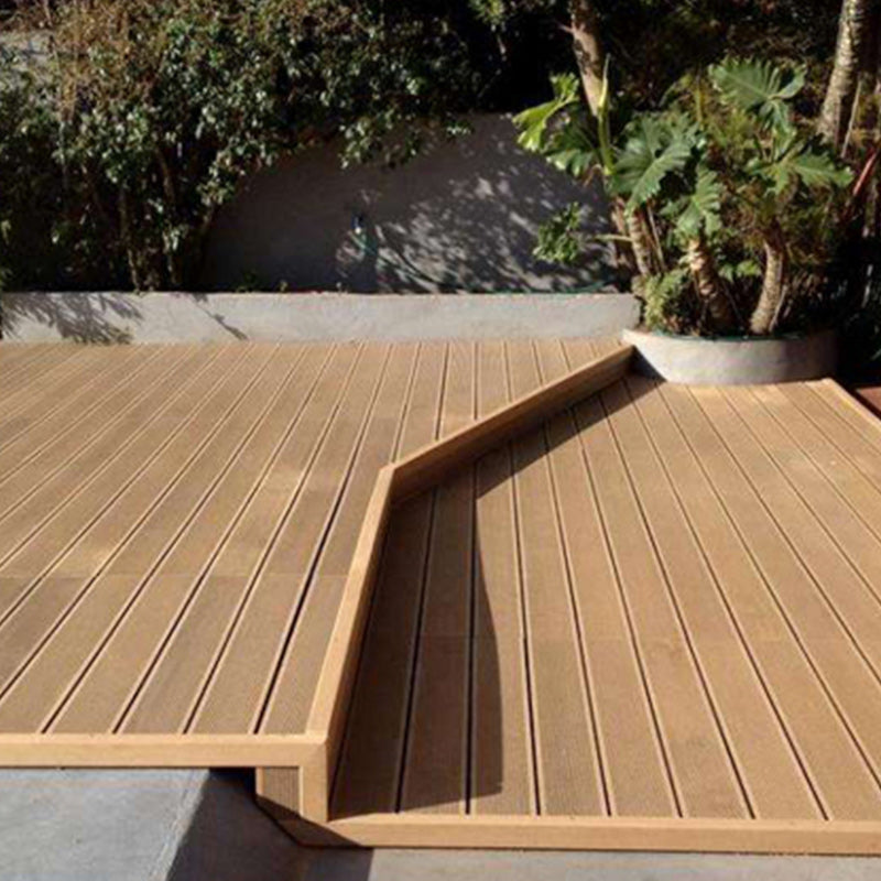 Outdoor WPC Flooring Rectangle Traditional Style Waterproof Nail Flooring