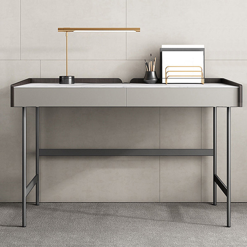 Modern Style Stone Office Task Rectangular Shape Writing Desk with 2-Legs