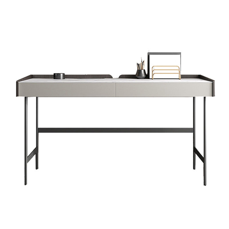 Modern Style Stone Office Task Rectangular Shape Writing Desk with 2-Legs