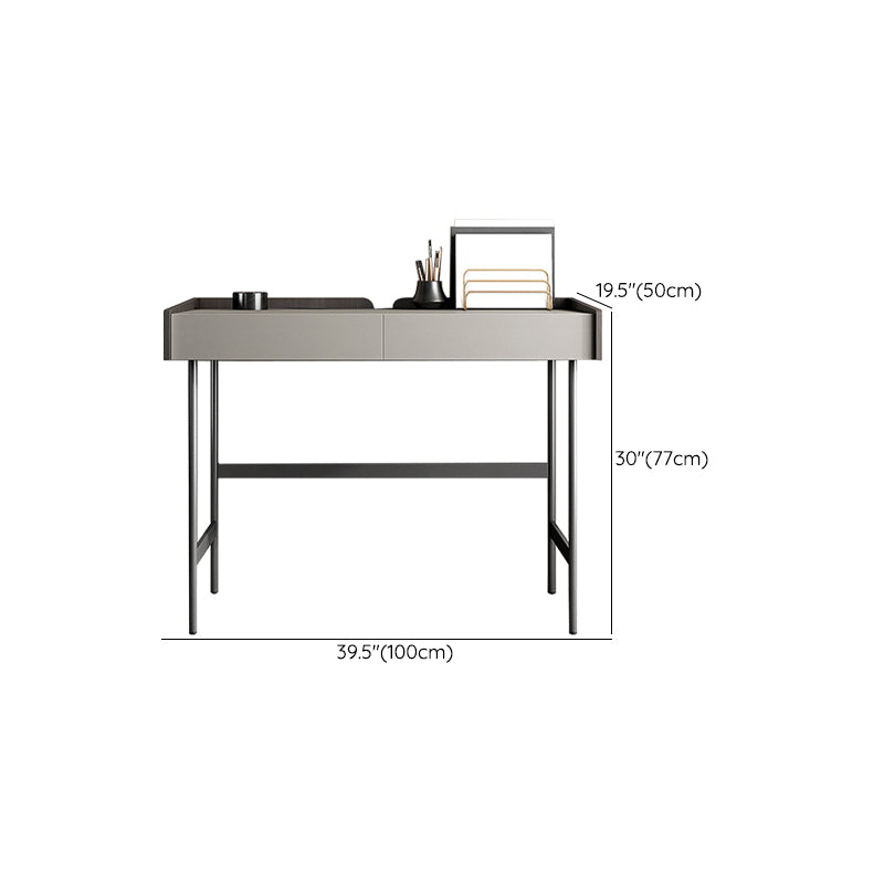 Modern Style Stone Office Task Rectangular Shape Writing Desk with 2-Legs