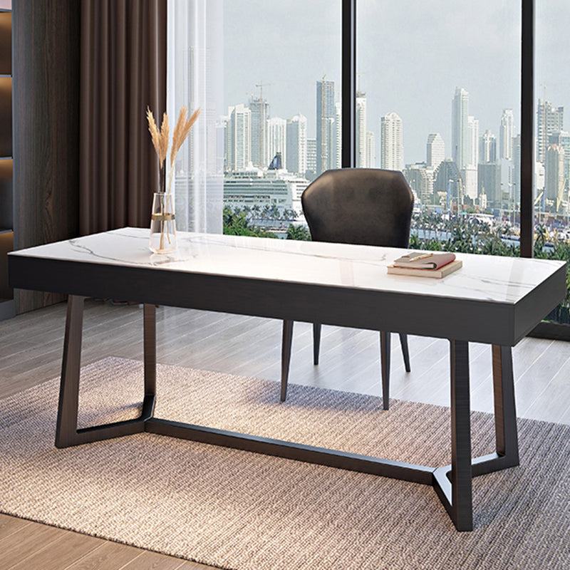 Rectangular Shaped Office Desk Black Legs Writing Desk for Office