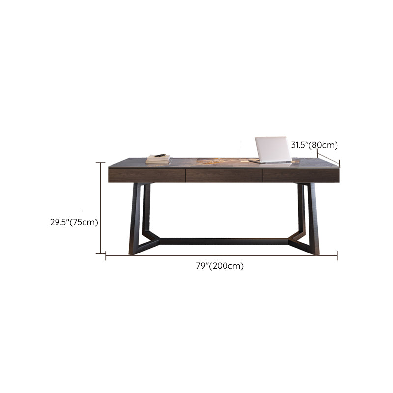 Rectangular Shaped Office Desk Black Legs Writing Desk for Office