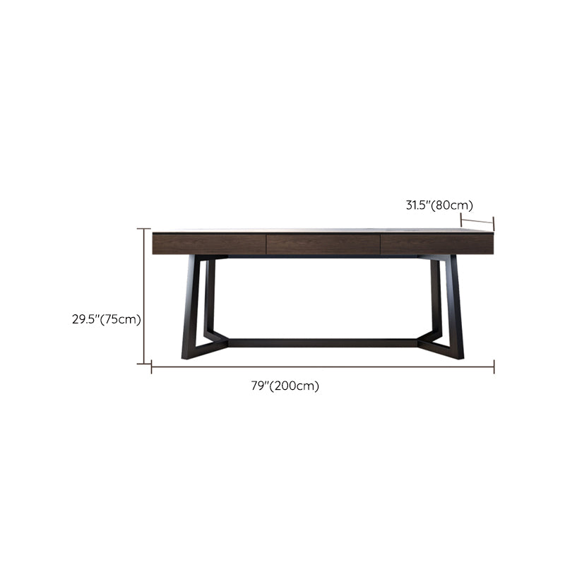 Rectangular Shaped Office Desk Black Legs Writing Desk for Office