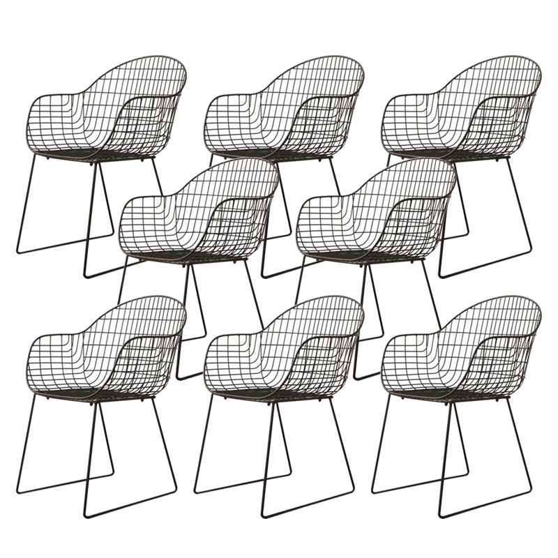 Contemporary Patio Chair Set Metal Outdoor Bistro Chairs with Cushion