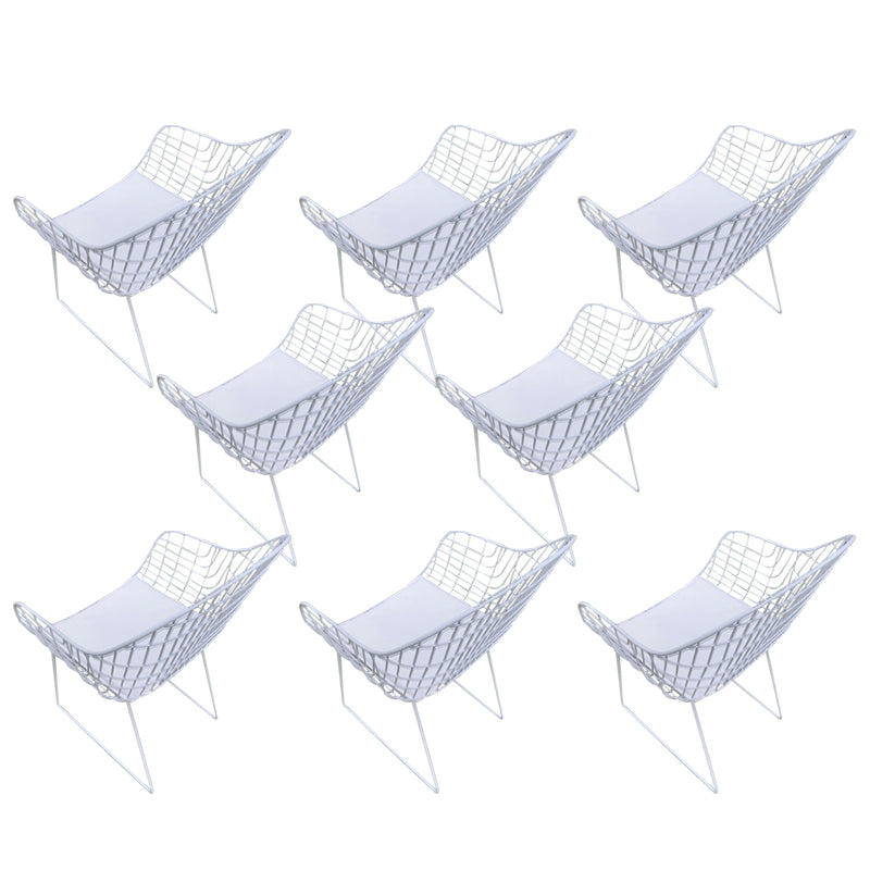 Contemporary Patio Chair Set Metal Outdoor Bistro Chairs with Cushion