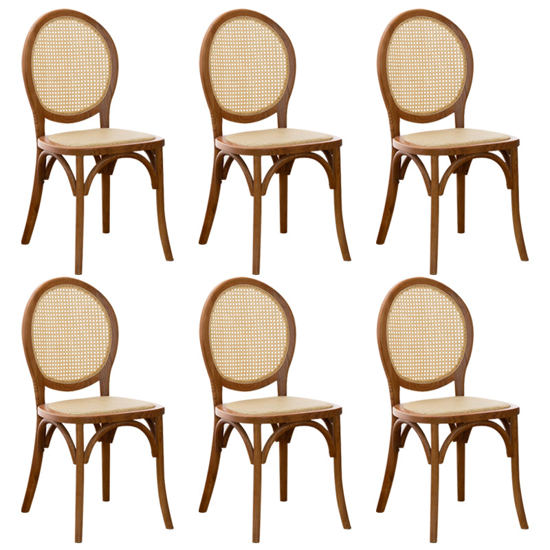 Wood Dining Side Chair Tropical High Back Outdoors Dining Chair