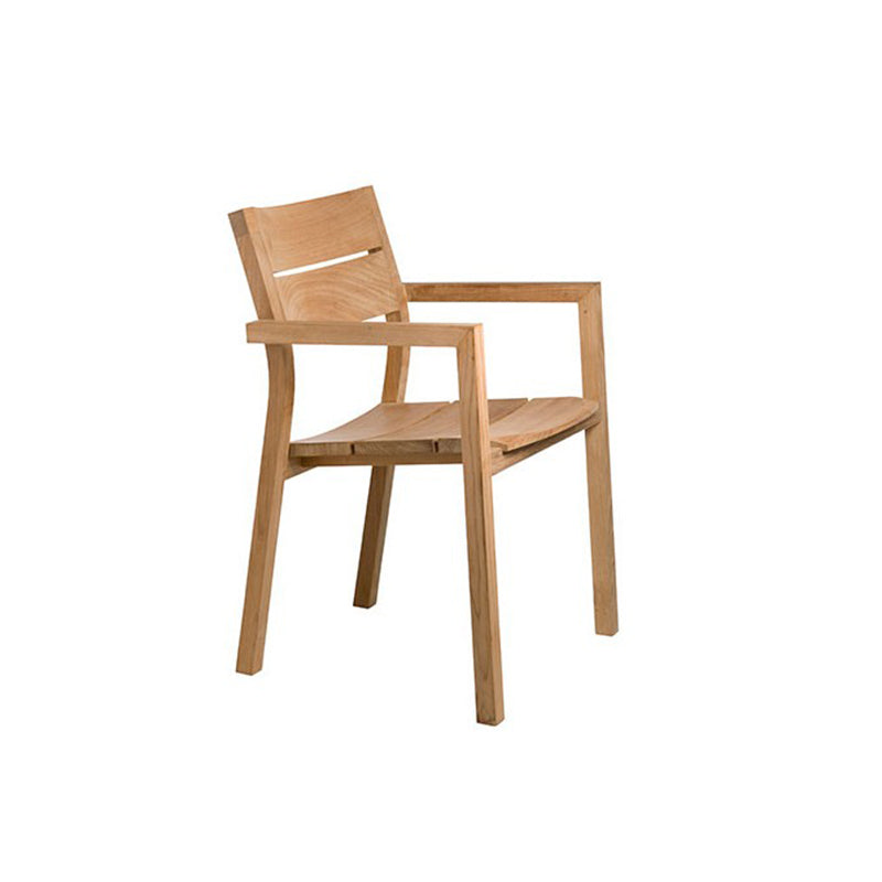 Solid Wood Dining Side Chair Modern Dining Armchair Set Patio Arm Chair