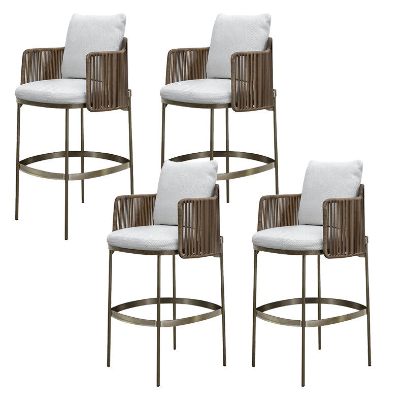 Tropical Brown Dining Chairs with No Distressing Upholstered Patio Arm Chair