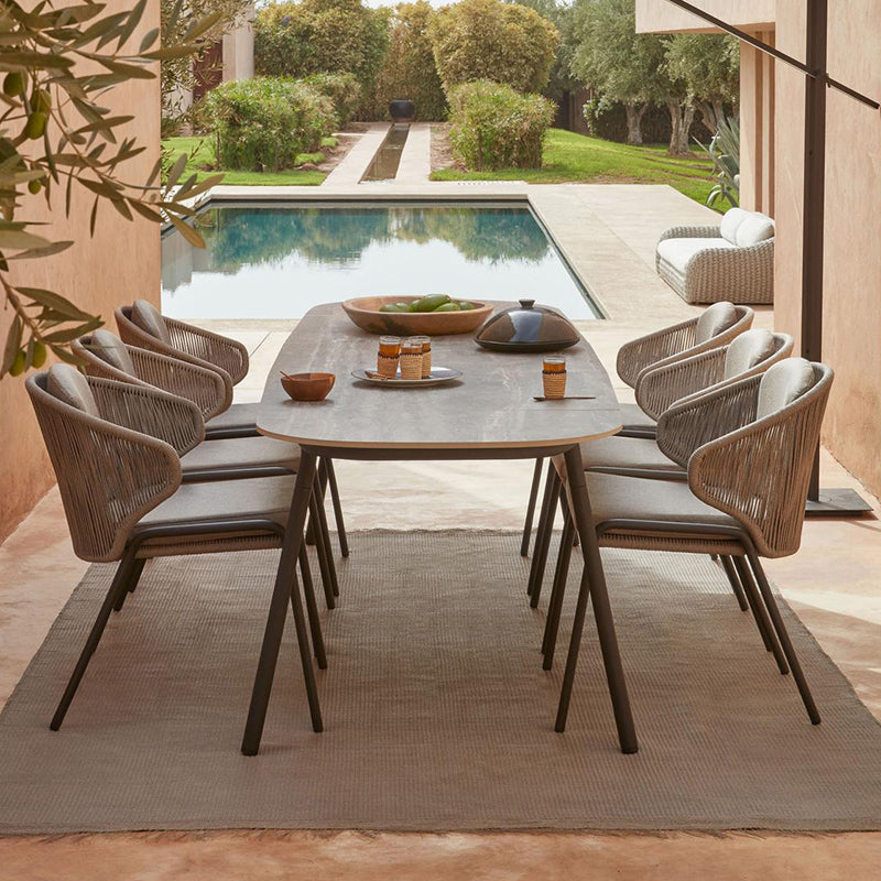 Contemporary with Cushion Dining Chairs Metal Patio Dining Side Chair