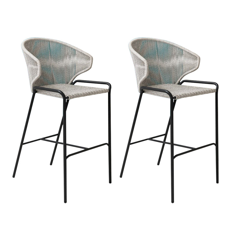 Contemporary with Cushion Dining Chairs Metal Patio Dining Side Chair