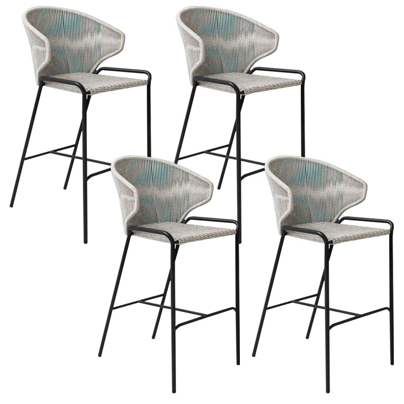 Contemporary with Cushion Dining Chairs Metal Patio Dining Side Chair