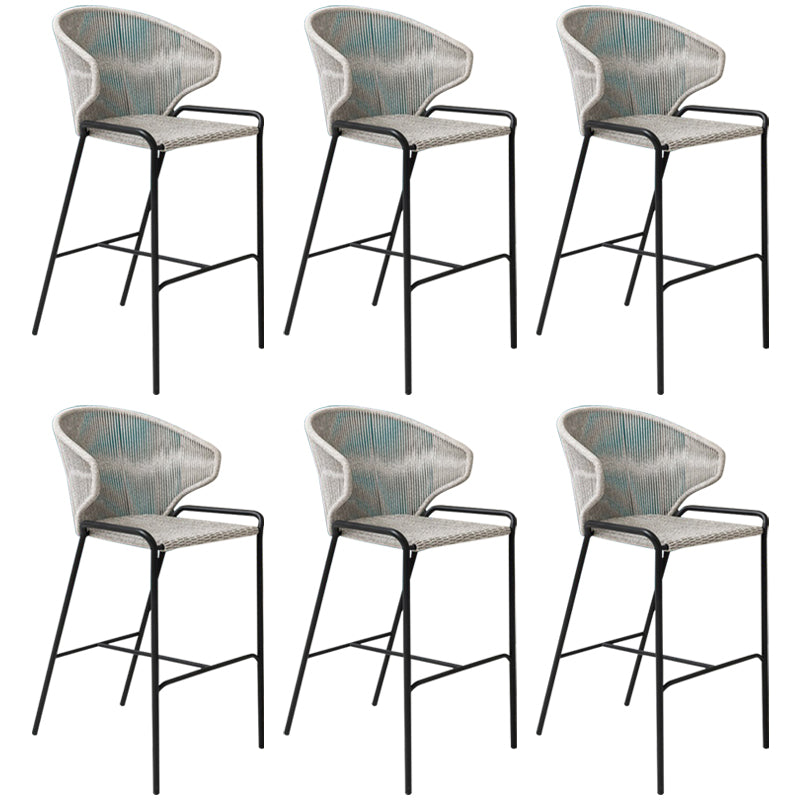 Contemporary with Cushion Dining Chairs Metal Patio Dining Side Chair