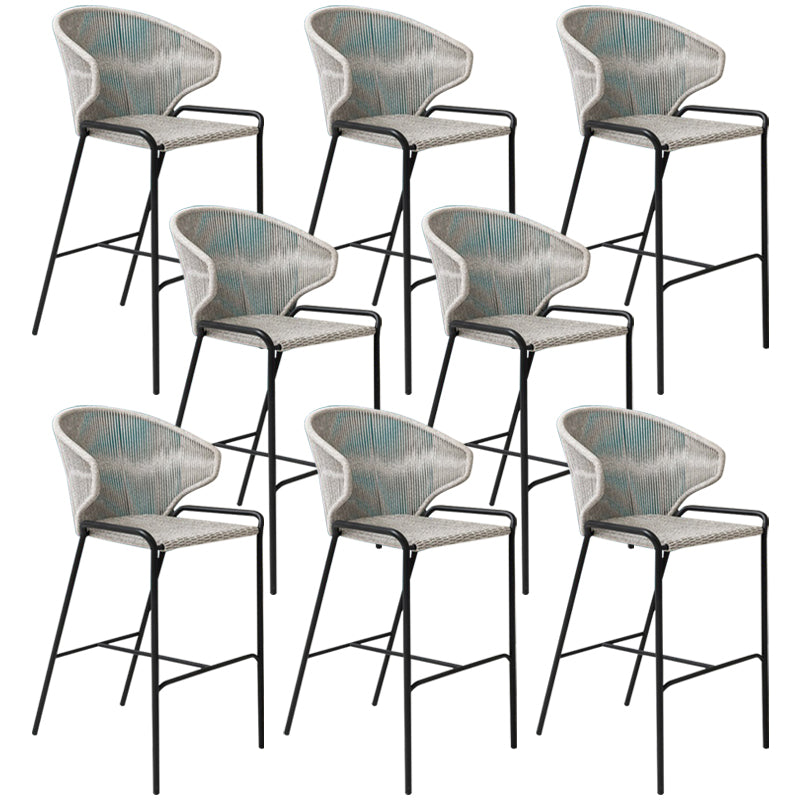 Contemporary with Cushion Dining Chairs Metal Patio Dining Side Chair