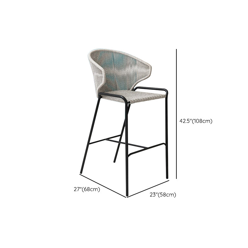 Contemporary with Cushion Dining Chairs Metal Patio Dining Side Chair