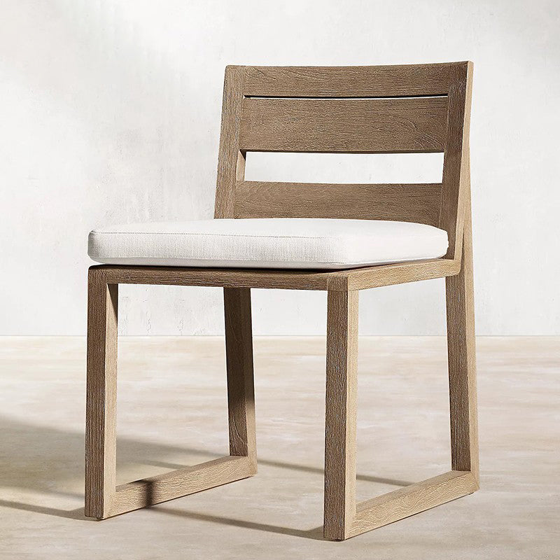 Contemporary Open Back Dining Chairs Solid Wood Outdoors Dining Chairs