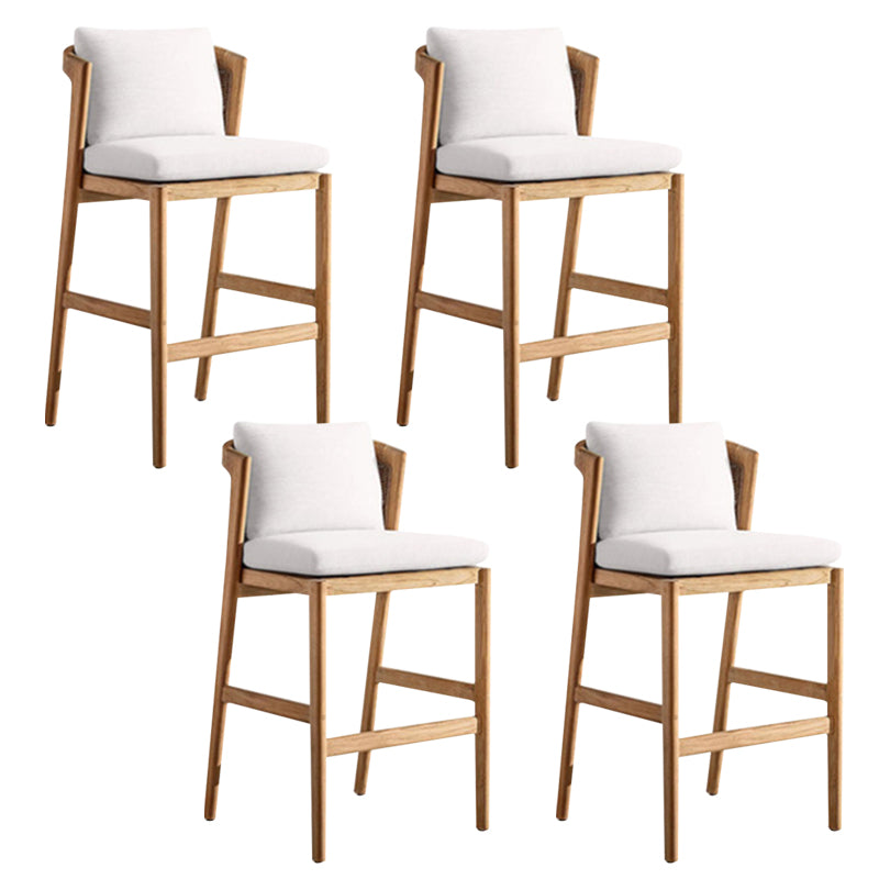 Contemporary White Patio Dining Chair with UV Protective Finish Cushion Chair