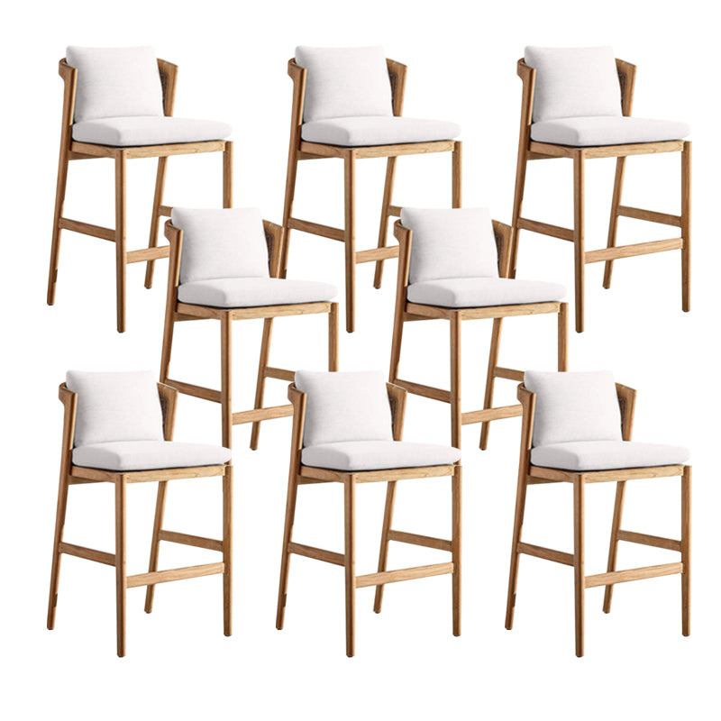 Contemporary White Patio Dining Chair with UV Protective Finish Cushion Chair