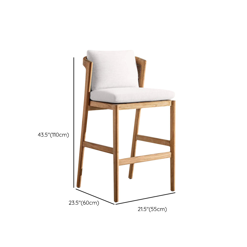 Contemporary White Patio Dining Chair with UV Protective Finish Cushion Chair