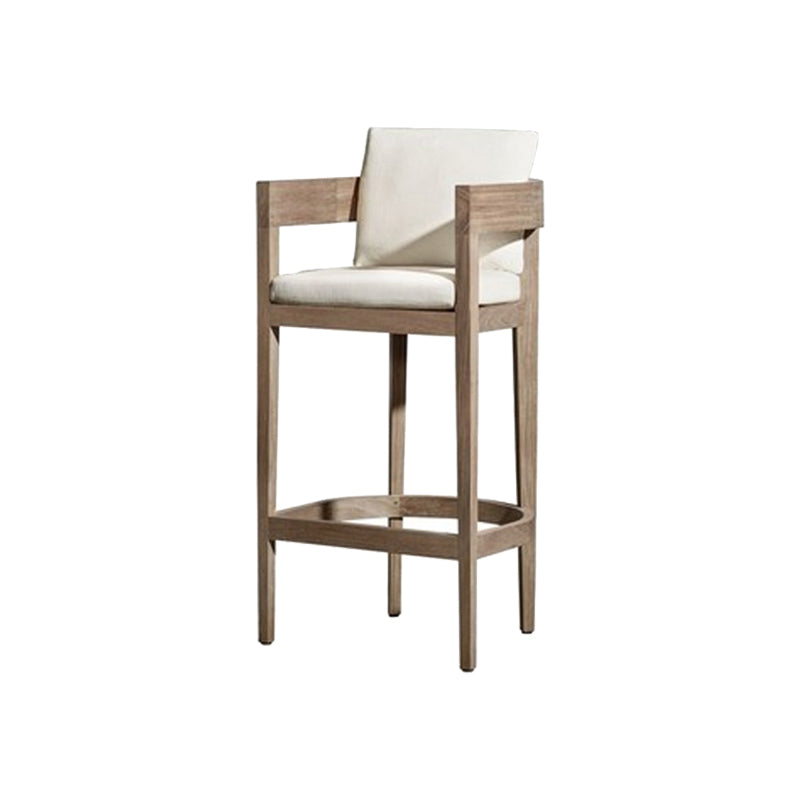 Armed Chairs Solid Wood Natural Removable Cushion Dining Chairs