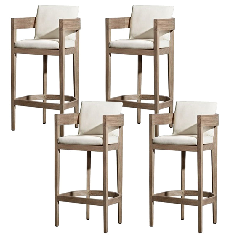 Armed Chairs Solid Wood Natural Removable Cushion Dining Chairs