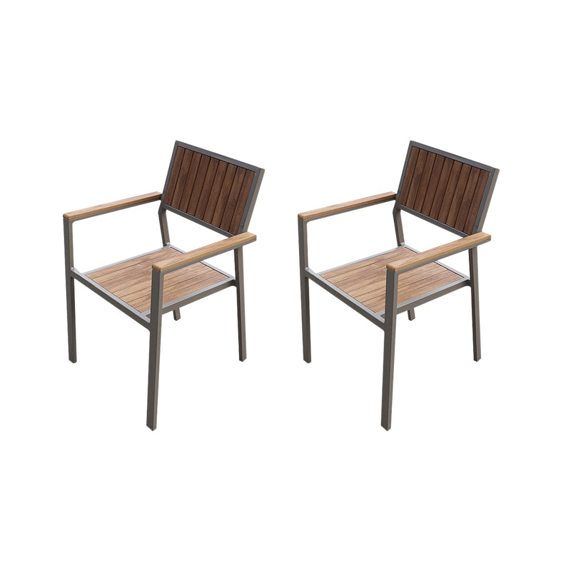 Contemporary Dining Side Chair/Dining Armchair with Aluminum Base