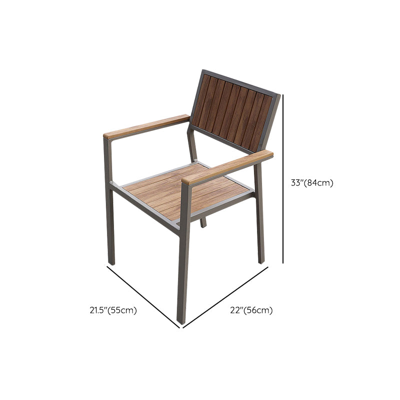 Contemporary Dining Side Chair/Dining Armchair with Aluminum Base