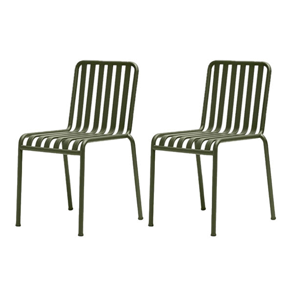 Stacking Patio Chair Set Metal Water Resistant Outdoors Dining Chairs