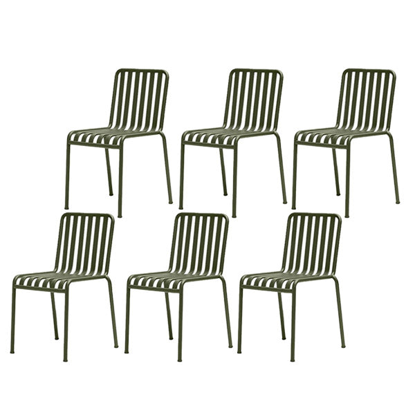 Stacking Patio Chair Set Metal Water Resistant Outdoors Dining Chairs