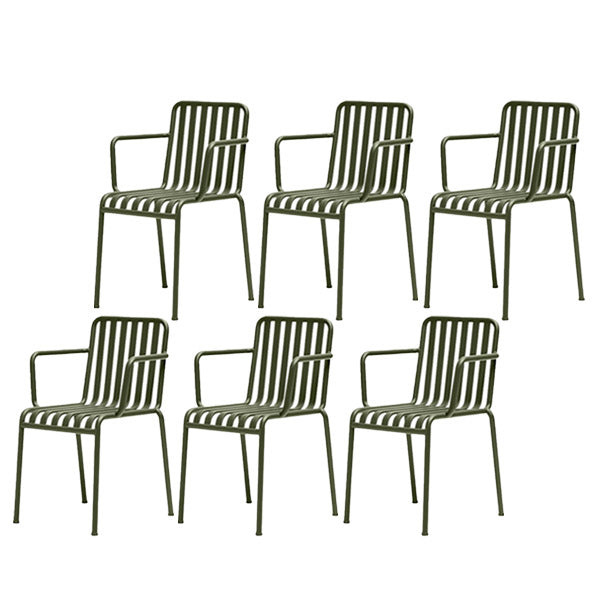 Stacking Patio Chair Set Metal Water Resistant Outdoors Dining Chairs