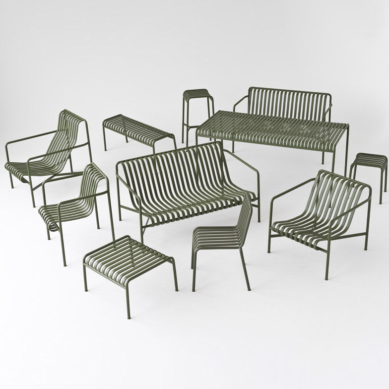 Contemporary Outdoor Chair Open Back Metal Patio Dining Chair