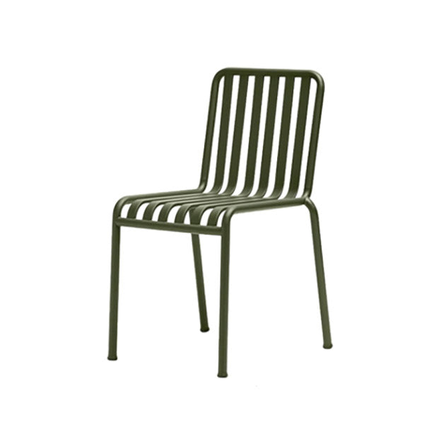 Contemporary Outdoor Chair Open Back Metal Patio Dining Chair