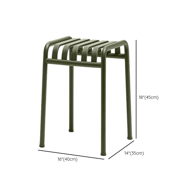 Contemporary Outdoor Chair Open Back Metal Patio Dining Chair