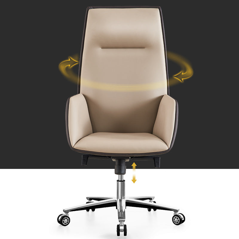 Modern Armless Office Chair Leather Tilt Mechanism No Distressing Desk Chair