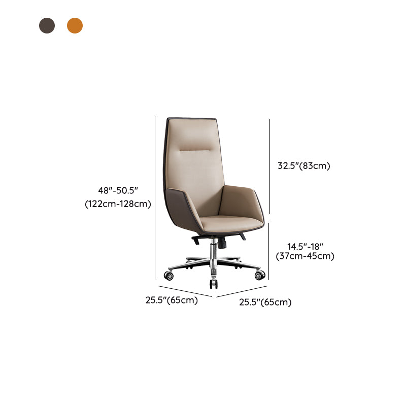 Modern Armless Office Chair Leather Tilt Mechanism No Distressing Desk Chair