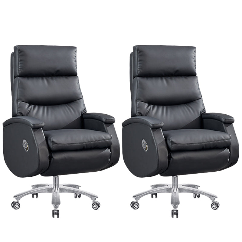 Modern Armless Office Chair Leather No Distressing Ergonomic Desk Chair