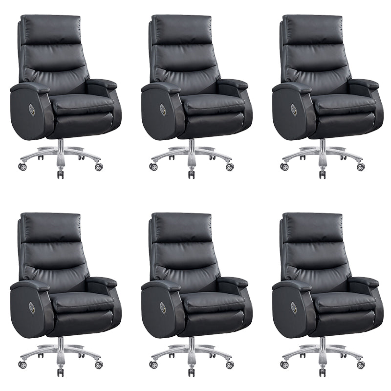 Modern Armless Office Chair Leather No Distressing Ergonomic Desk Chair