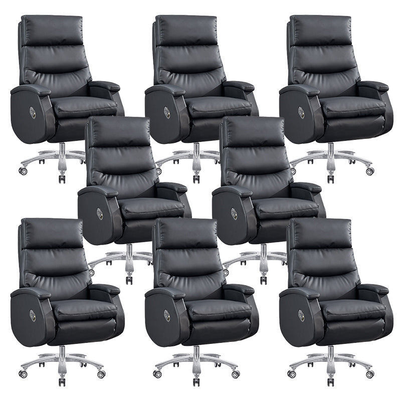 Modern Armless Office Chair Leather No Distressing Ergonomic Desk Chair