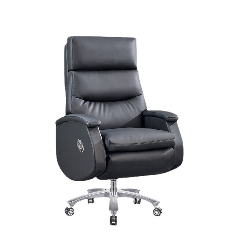 Modern Armless Office Chair Leather No Distressing Ergonomic Desk Chair