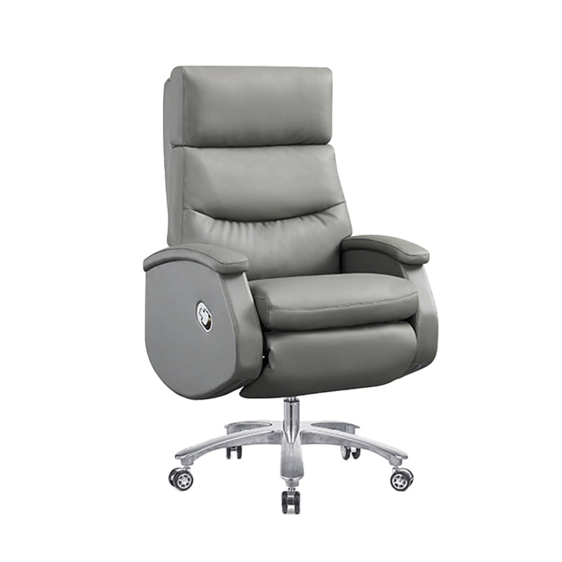 Modern Armless Office Chair Leather No Distressing Ergonomic Desk Chair